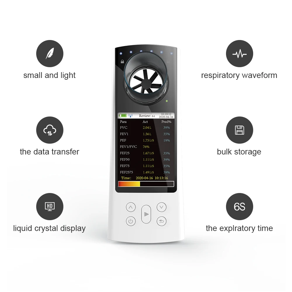 

CONTEC SP80B Digital Bluetooth Spirometer Lung Breathing Diagnostic Vitalograph Spirometry + PC Software