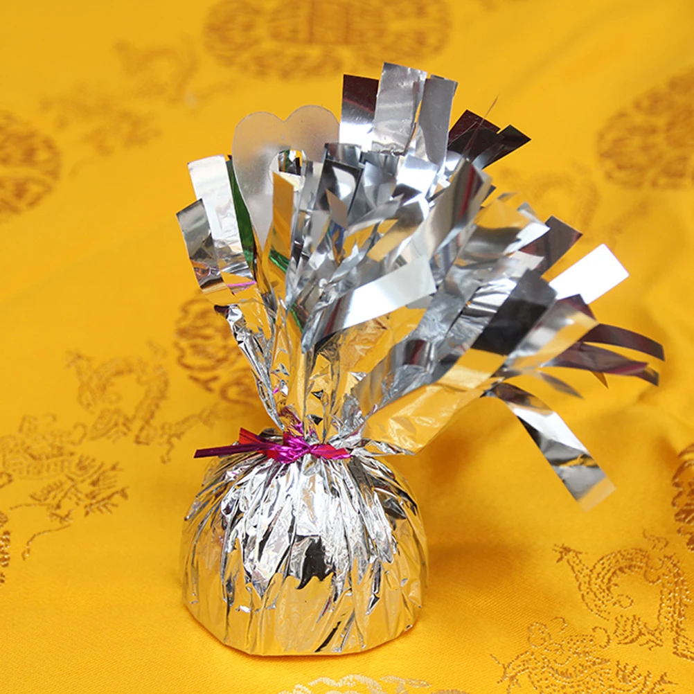 

12Pcs Silver Balloon Weight Metallic Party Hanging Decor Balloon Accessory Durable Birthday Wedding Graduation