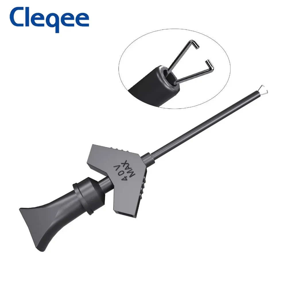 Cleqee MCX-C แบบพกพา Mini Pocket Oscilloscope ขอบเขตอุปกรณ์ MCX Test Probe Hook คลิปทดสอบสําหรับ DS202 DS203 DSO201