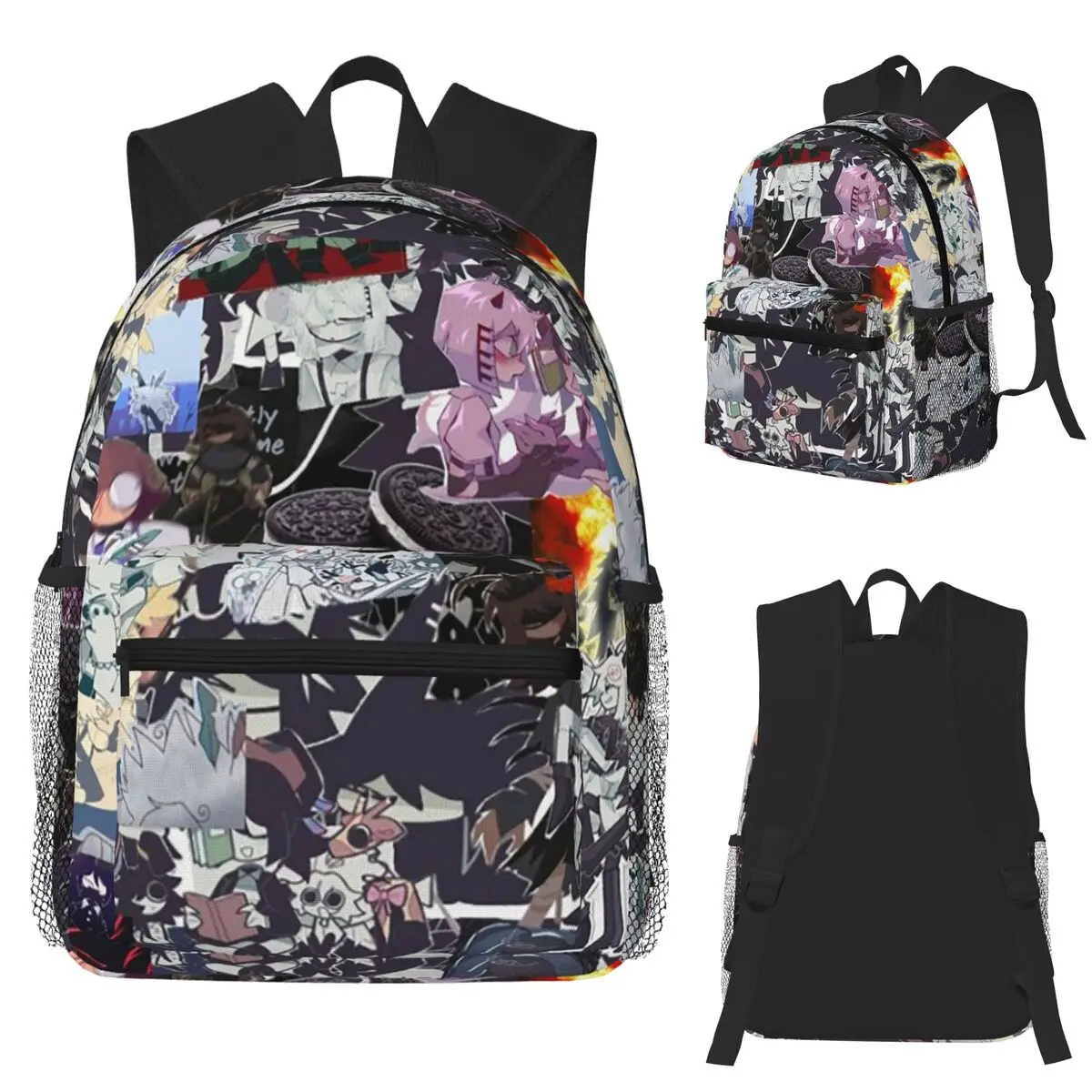 

Cartoon Miss Circle Student Backpack School Bag Hiking Travel Daypack for Boys Girls Fashion Bookbag Shoulder Bags