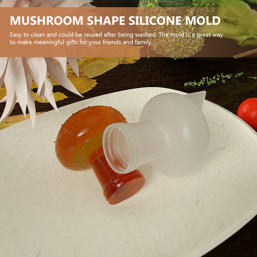 

4 Pcs Crystal Epoxy Mold Resin Molding Gypsum Form Moulds Silicone DIY Mushroom Craft Handicraft
