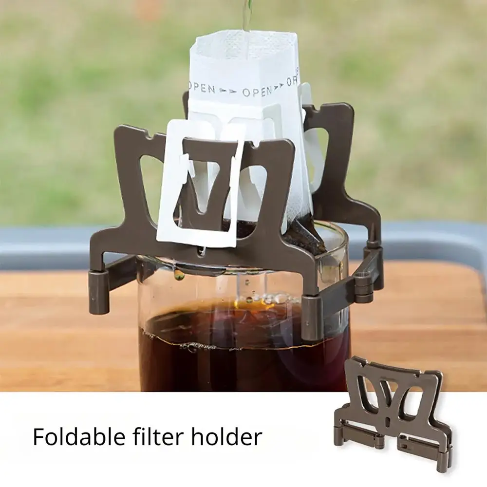 Coffee Filter Holder Portable Reusable Tea Filters Paper Drip Bags Disposable Coffeeware Ears Accessories Shelf Baskets Dri U1Q2