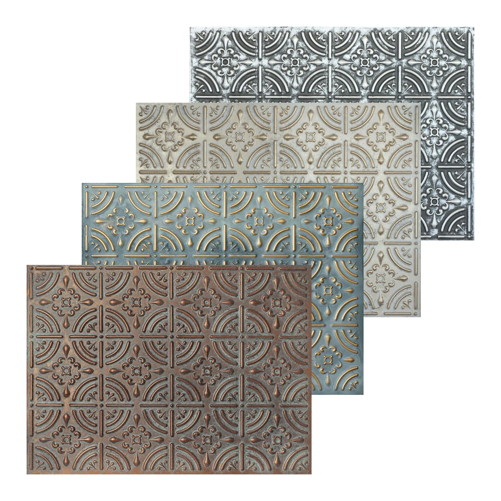 Artistic 3D Ceiling Tile Wall Panel Interior Decor Easy to Install PVC Panels PLB18 10tiles/lot view 2