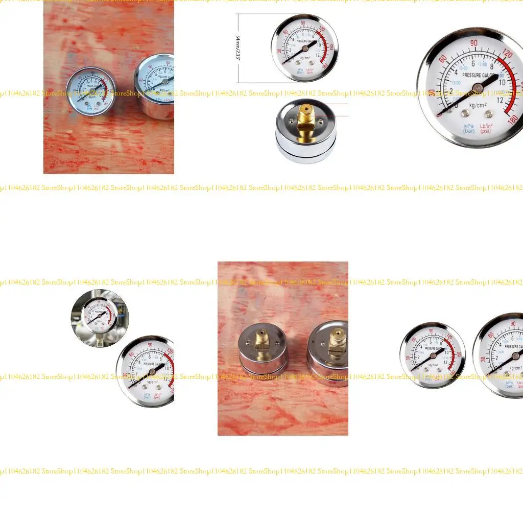 Q2Q4 High-performance Air Pressure Gauge Center Back Mount 1/4