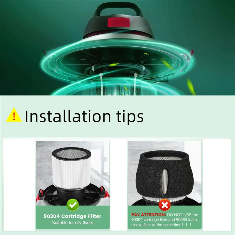 Filter Pengganti BAAO-90304 untuk Toko Vac 90304, 90350, 90333, 90585, 5 Galon Ke Atas Penyedot Debu Basah/Kering