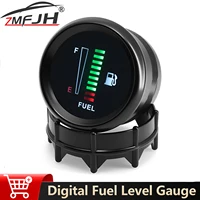 Medidor de nivel de tanque de combustible para coche, 2 "", 52mm, 240-33ohm, pantalla electrónica LED para vehículo de 12V, indicador de nivel de aceite