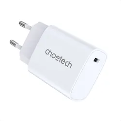 Choetech PD20W Wall Charger with Single Type-c port support for iwatch iphone 12/13/14/15 series with CES RoHs EMC Certificates