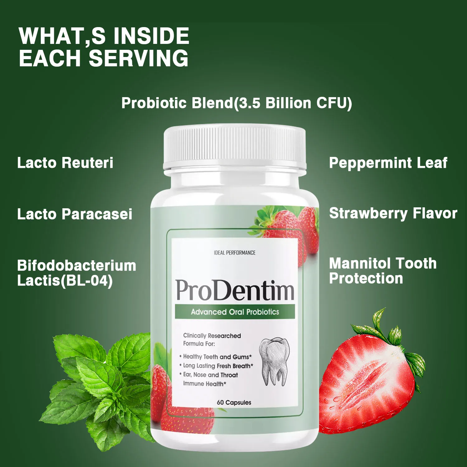 البروبيوتيك عن طريق الفم المتقدم - يعزز صحة اللثة والأسنان، ويمنع مشاكل الأسنان، ويجدد ميكروبات الفم