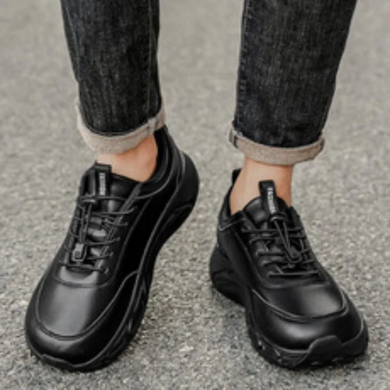 

2024 Autumn New Men's Board Shoes Thick Sole Elevated Shoes Trendy Fashion Casual Shoes Student Four Seasons Little White Shoes