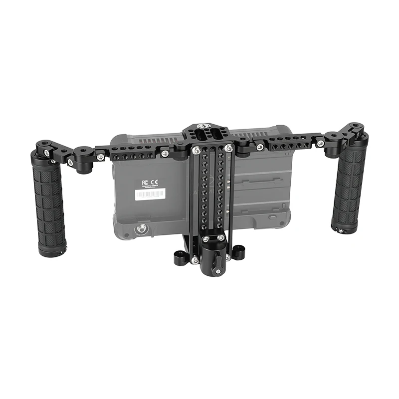 HDRIG 5 e 7 "Monitor LCD Kit de gaiola de monitor de diretor com alças e conector de suporte de luz Rack ajustável em altura