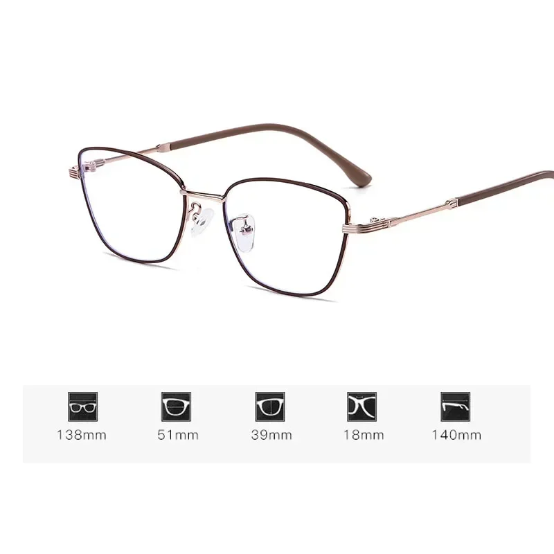2025 Classic Square Small Frame Myopia Glasses Vintage Cat Eye Near Sight Glasses Women Clear Lens Short-sighted Eyeglasses