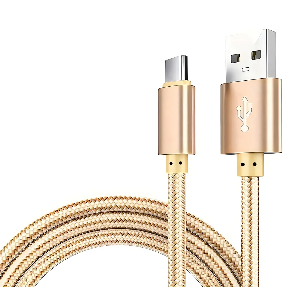 USB A To Type C Cable Date Sync Fast Charging Nylon Braided Wire Charger Cable For Samsung Huawei Android USB C Mobile Phone 1M