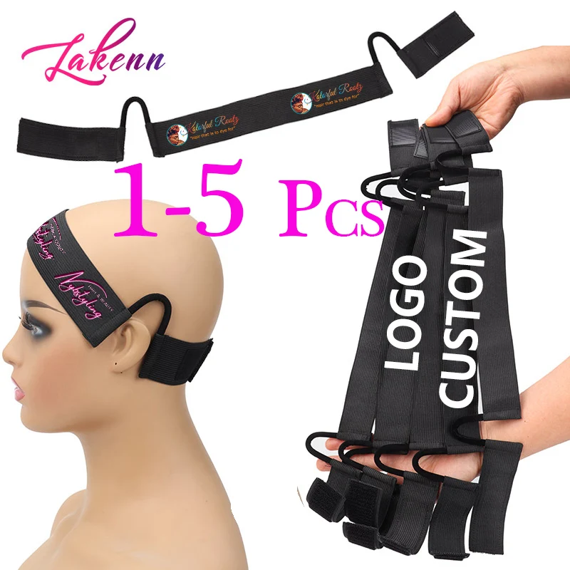 1-5Pcs Edge Band For Wigs With Ear Cut Outs Custom Logo 3/4Cm Lace Melting Band Edges Laying Band Earless Wig Band To Hold Wig - zdjęcie 1