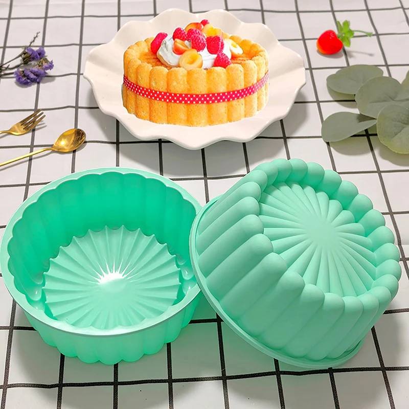 6 Inch Charlotte Cake Pan Silicone Cheesecake Nonstick Round Silicone Baking Mold Cake Molds For Strawberry Shortcake Tart Pie