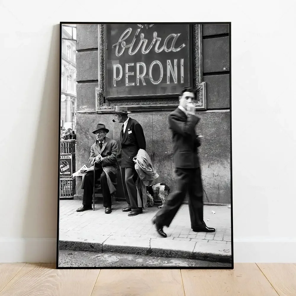 Fashion Black And White Vintage Photography Print Italy Paris Street Poster Wall Art Canvas Painting Pictures Living Room Decor