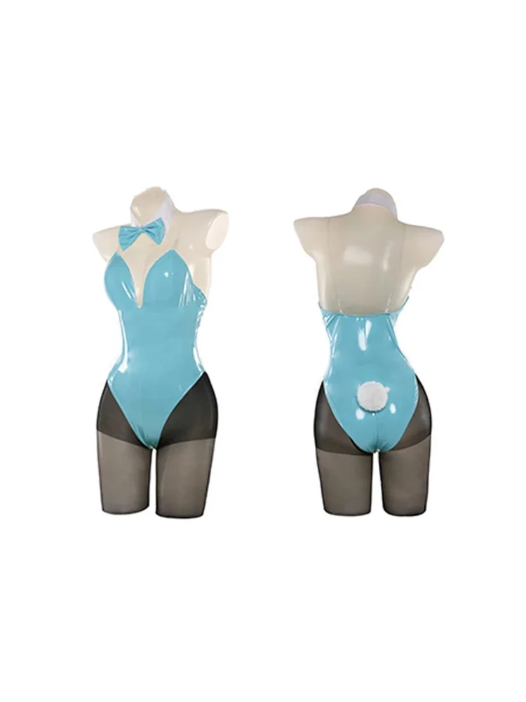 2025년 이이로레코스 애니메이션 아카이브 아스나 이치노세 무로카사 아카네 버니걸 코스튬 여성 섹시 코스프레 의상 흰색 및 파란색 점프수트