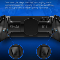 D11S Mobile Phone Gamepad Hall Trigger BT 5.2 Telescopic Game Controller Support Turbo/Dual Vibration for Android/SWITCH/IOS