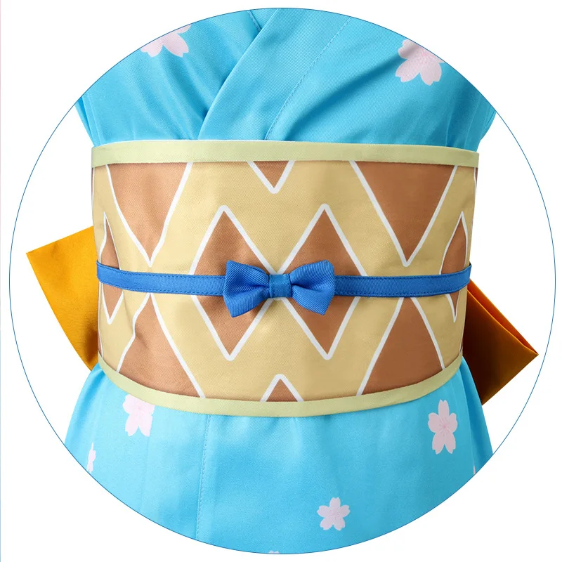 Anime Wano Country Nami Cosplay Costume pour femme, Wanokuni Nami, robe Kimono sexy, perruque d'Halloween