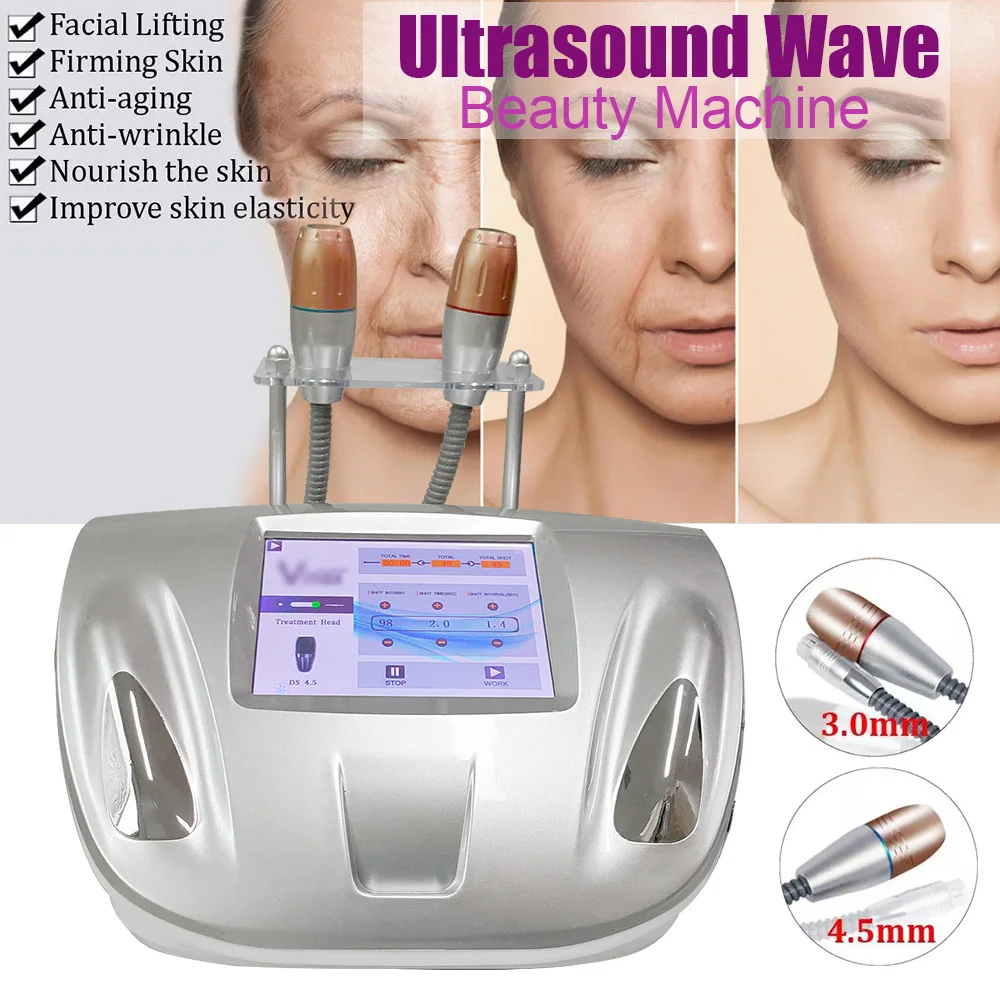 สูง FrequencyV Max Ultrasonic Facial Beauty Machine ฟื้นฟูผิว Face Lift กระชับผิวต่อต้านริ้วรอยเครื่องมือ Radar Line แกะสลัก