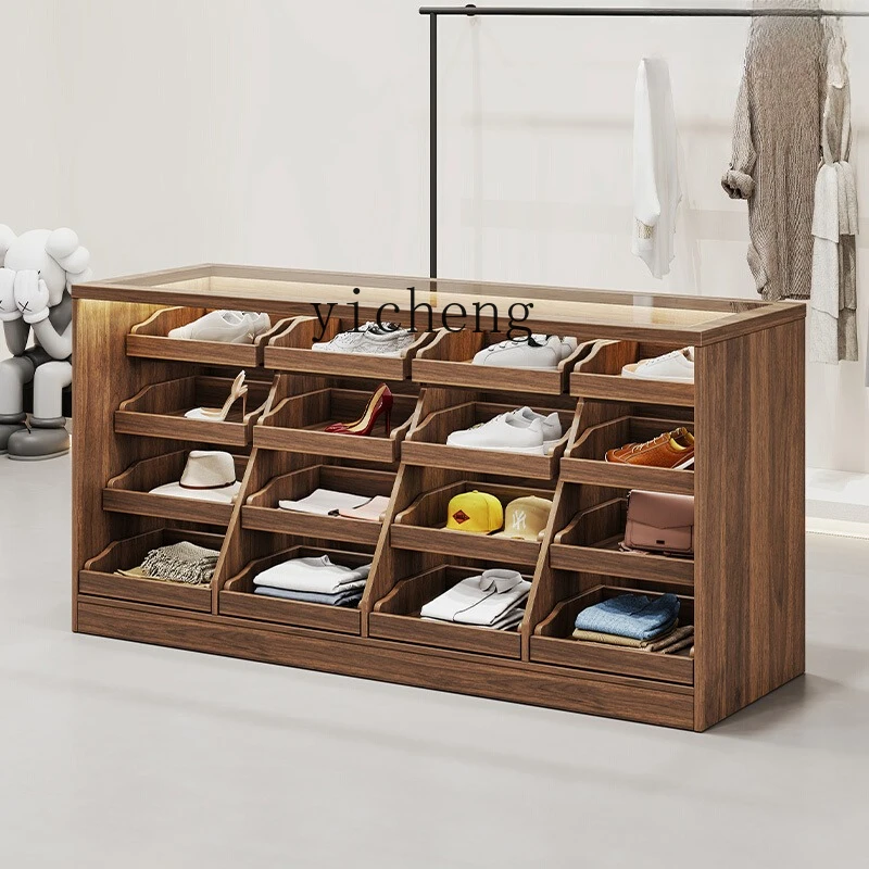 

TQQ solid wood Nakajima platform 4th floor display cabinet Nakajima table flowing water cabinet display ornament booth