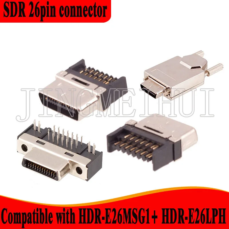 cameralink Industrial Camera Vision SDR 26pin Connector Compatible HDR-E26MSG1+ HDR-E26LPH Plug Socket Assembly Connector