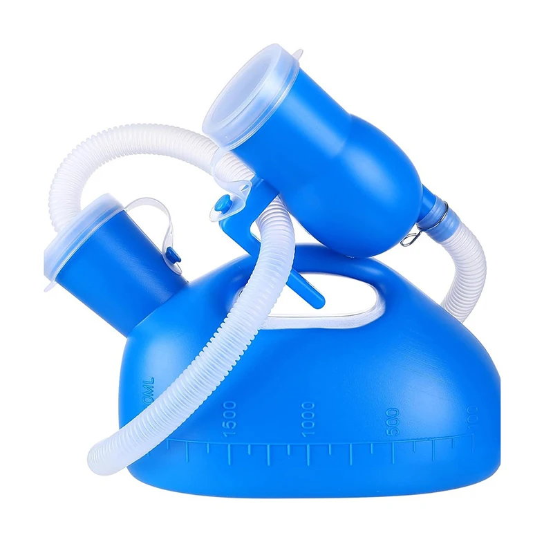 Toilet Supply For Outdoor 2000ml Plastic Male Elderly Bed Potty Pee Bottle Collector With 160cm Tube Portable Pee Urine Bottle