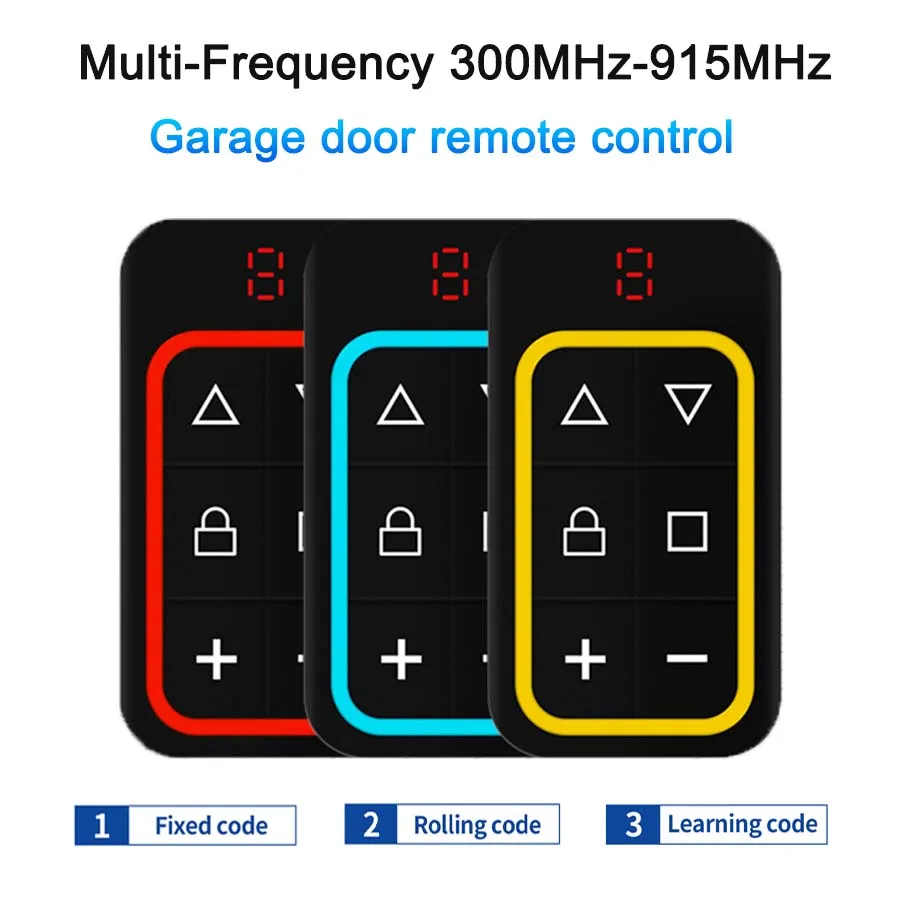 8 Channels 300-915MHZ Universal Garage Remote Control Multi Frequency Duplicator Garage Door Remote Multi Brand Remote Control