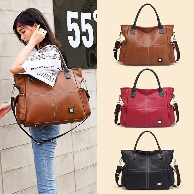 

Ladies' handbag, large-capacity multi-functional crossbody bag, PU leather, and durable, commuting single-shoulder c