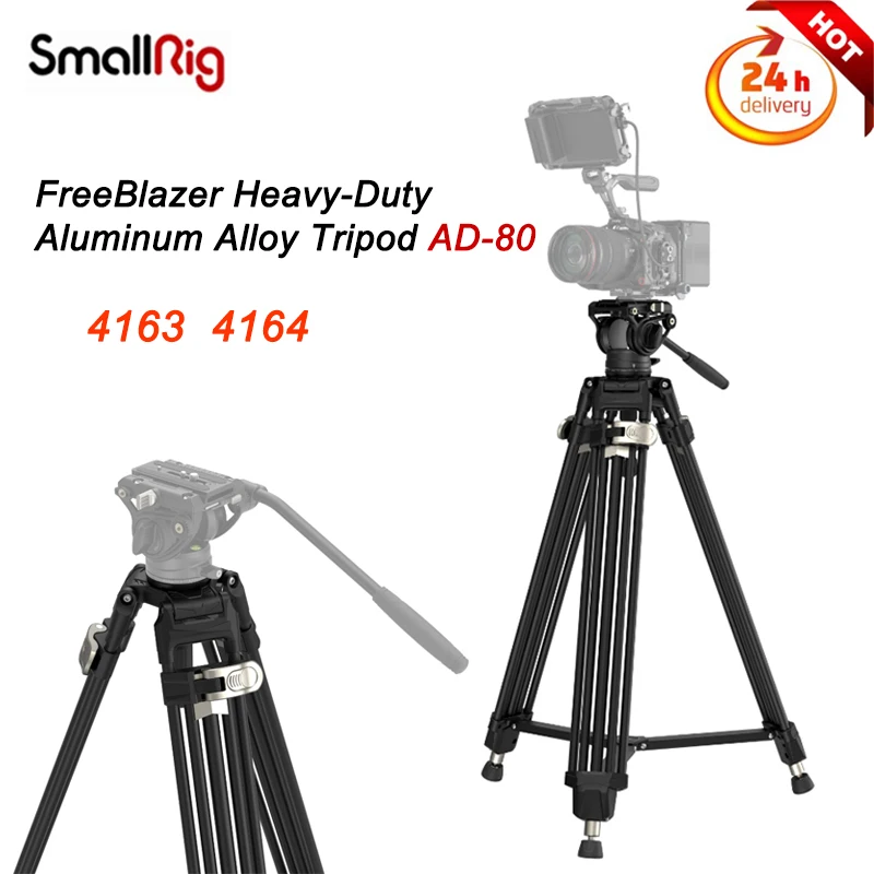 

SmallRig 1.9M Freeblazer Heavy-Duty Aluminum Alloy Tripod AD-80 4164/4163 Freespeed Lifting W/ One Click Stable and Load-Bearing