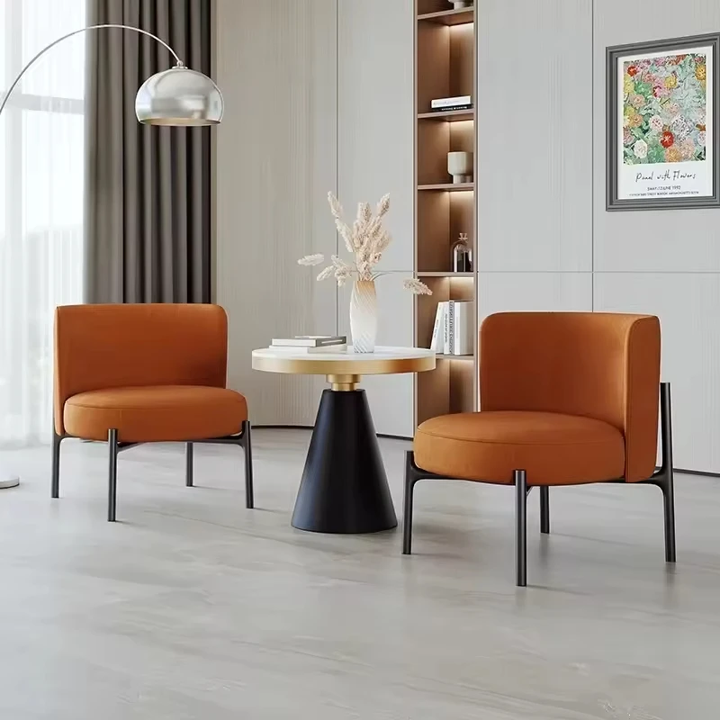 Minimalist Negotiation Small Coffee Shop Leisure Sofa Chair Design Model Room  Living Room Sales Department Reception Chairs