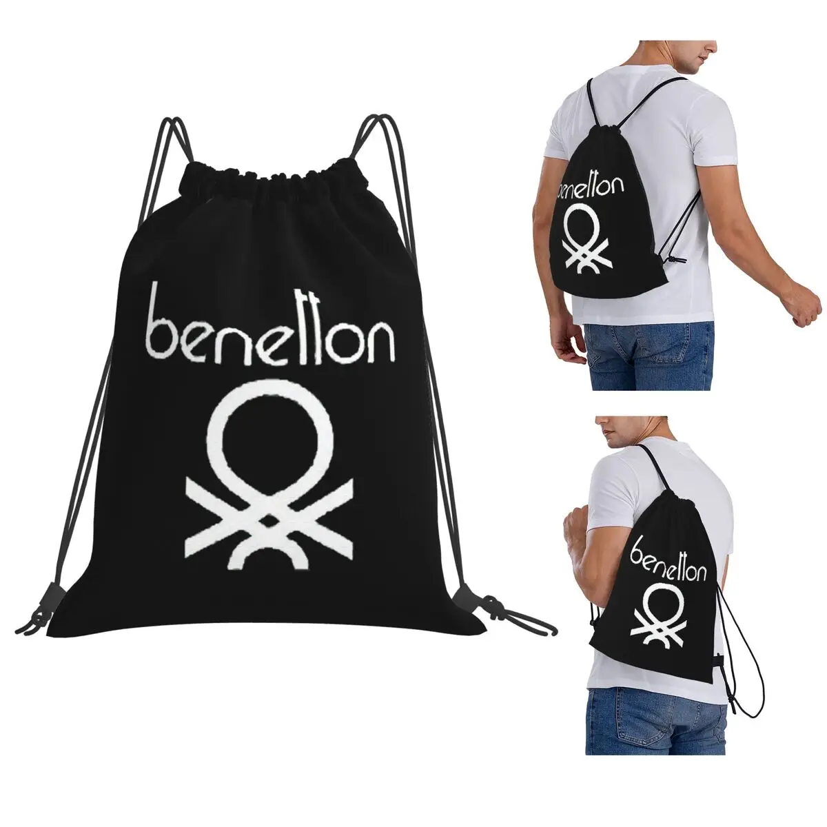 Benetton Formula Team 80s Collection Backpacks Portable Drawstring Bags Shoes Bag Book Bags for Travel Students