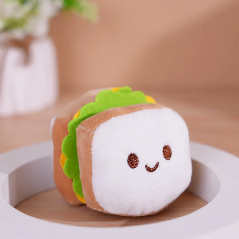 Creative Hamburger Keychain Chicken Leg French Fries Cute Bag Pendant Schoolbag Accessories Cheese Key Chain Decoration