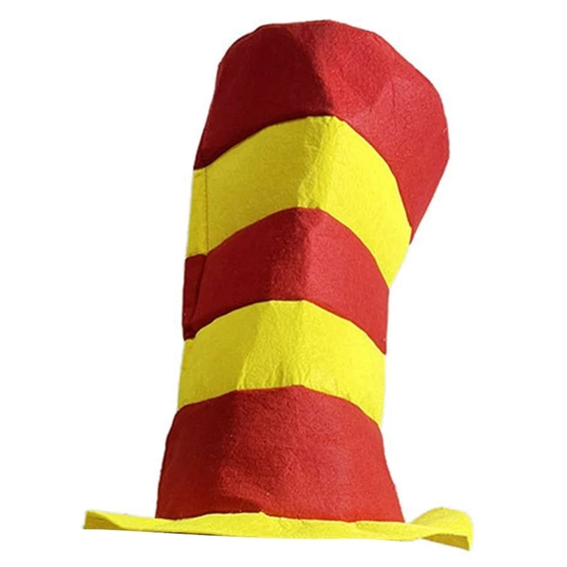 Stripe Halloween Hat Wide Border Foldable Pointed Hat Fashion Party Headgear for Festives Celebrations