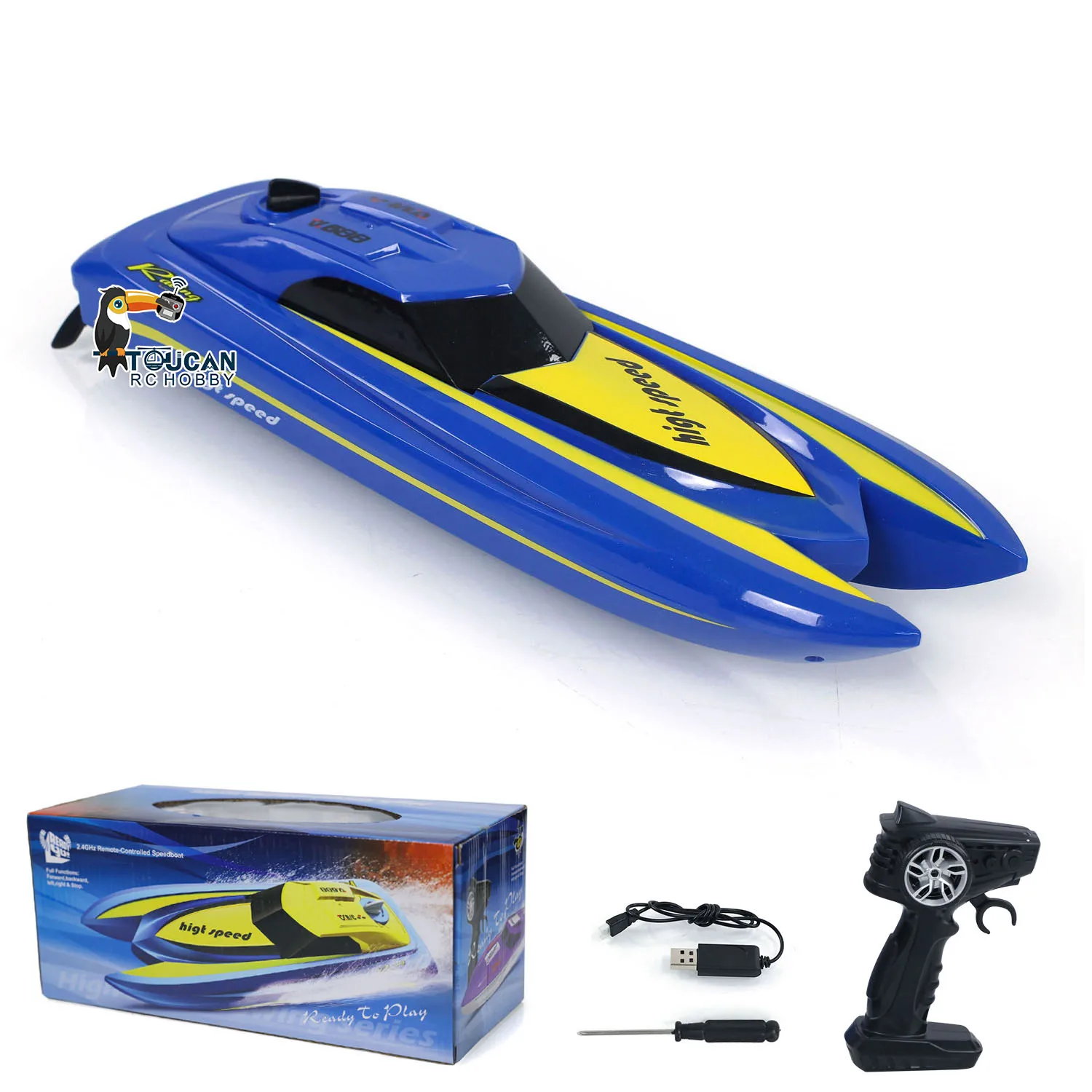 RC RTR Boat Electric Racing Ship 2.4Ghz Radio control  High Speed Ship model for Kids and Adults outdoor gift