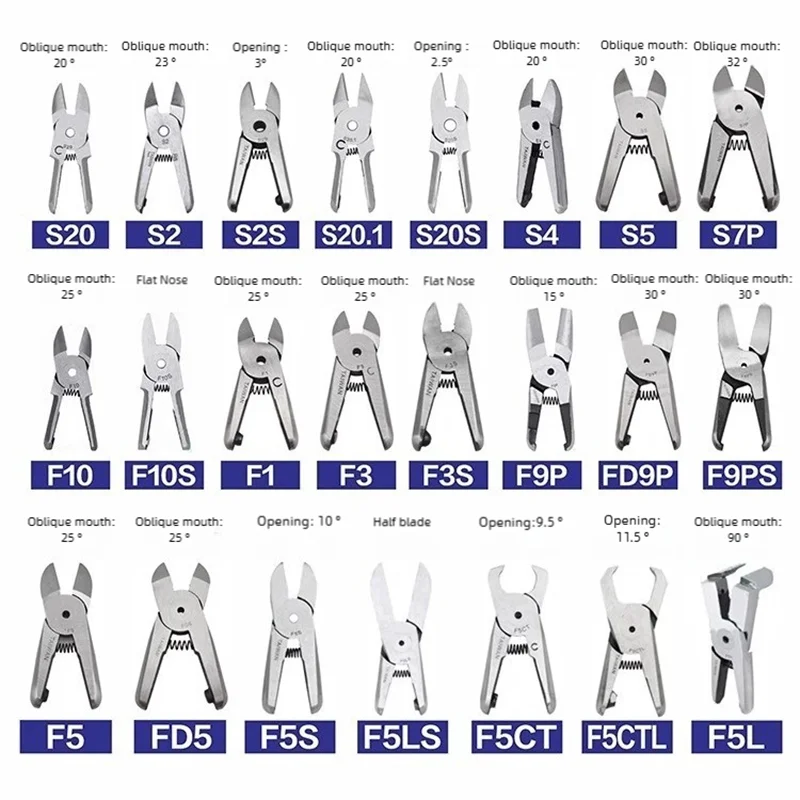 

Air Scissors Shears Cutter Head F5 F5S FD5 F9P S5 S5S S7P Pneumatic Crimping Pliers Tool Part for HS-3AT HS-20T HS-30T HS-35P