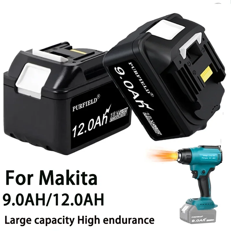 Rechargeable Power Tool Battery For Makita 18V Battery 9Ah 12AH 18650 Lithium ion Replacement BL1860B BL1860 BL1850 DDF486 DF488