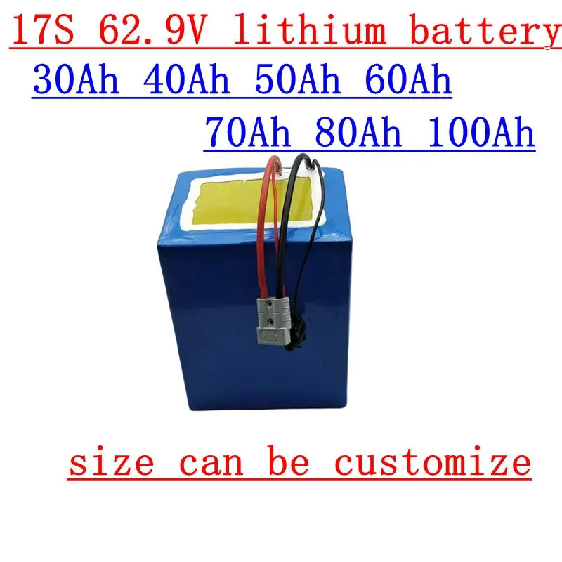 

17S 60V 30Ah 40Ah 50Ah 60Ah 80ah 100Ah lithium ion li-ion battery pack for 1000W 2000W 3000w 4000W 5000W 6000W power supply
