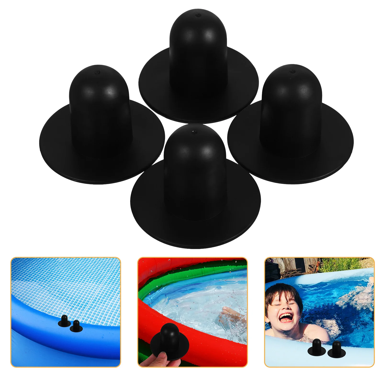 

4Pcs Plastic Pool Plugs Durable Non-Slip Replacement for Filter Pump Strainer Hole Inground Pools Accessories Pool Drain Plug