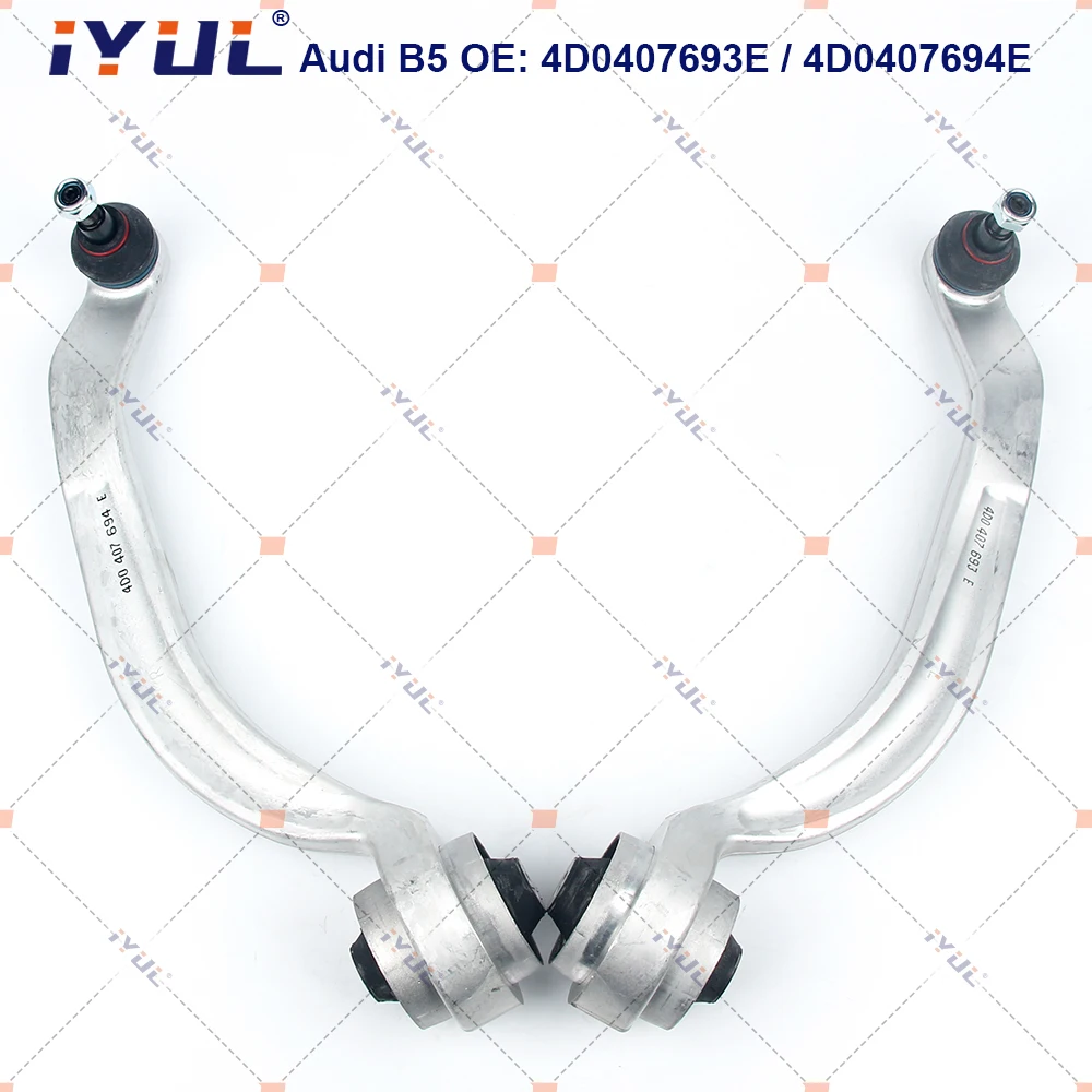 A Pair Front Lower Control Arm Curve For Audi A4 8D2 B5 8D5 4B A6 C5 A8 4D2 4D8 VW Volkswagen PASSAT SKODA SUPERB SEAT 