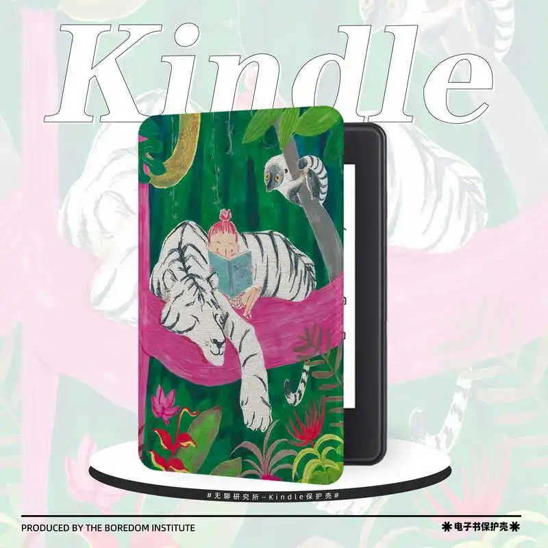 

White Tiger For Kindle Paperwhite Case 7/10/11/12th For 2024 for Kindle 10th 2022 11th Cover Funda Protective Shell Flip E-book