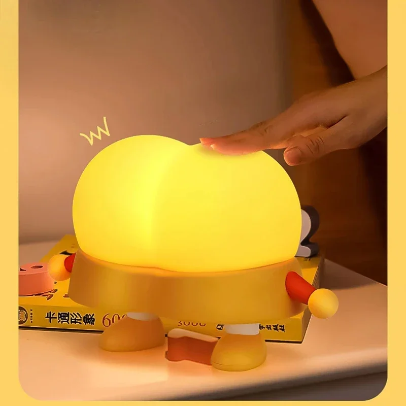 Cartoon LED Night Light Crayon Pass Anime Hip Character Peripheral Decorations Creative Bedside Night Light Toys Kids Gifts