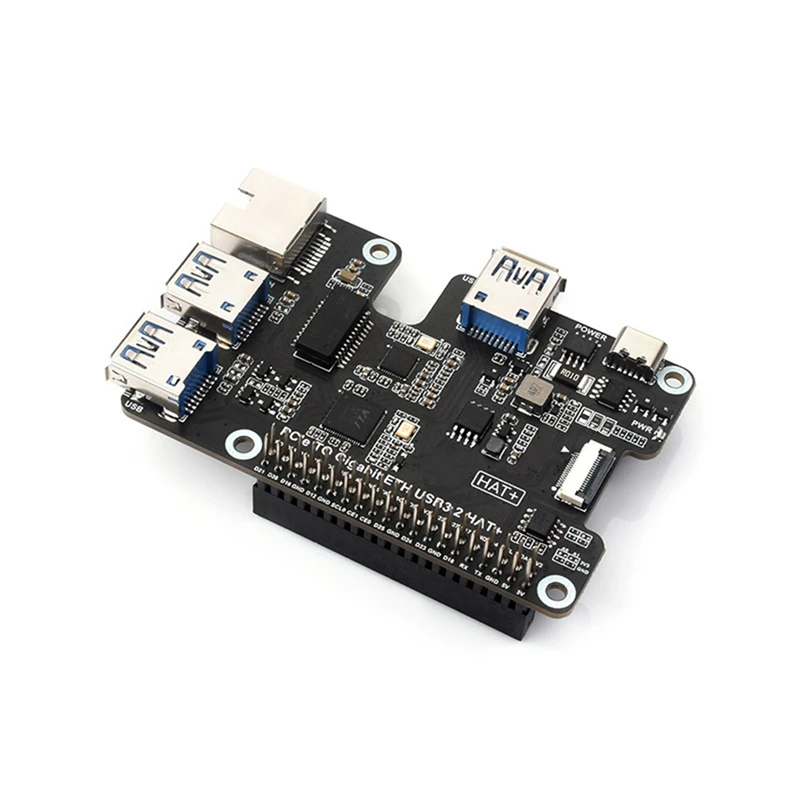 

For Raspberry Pi 5 Expansion Card Pcie To Gigabit Ethernet And USB 3.2 Gen1 HAT+ Expansion Card For PI5