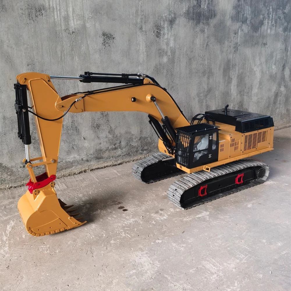 NEW 374D Excavator Model 1/8 RC Hydraulic Excavator Model 1/8 RTR Construction Machinery Crane Large Scale Hydraulic Excavator