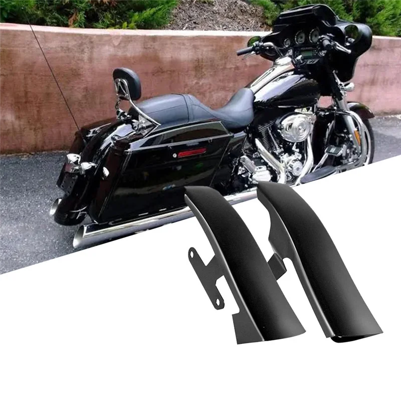 1Pair Motorcycle Rear Fender Bracket Saddlebag Filler Panels for Harley Touring Electra Street Road Glide King 09-13,A