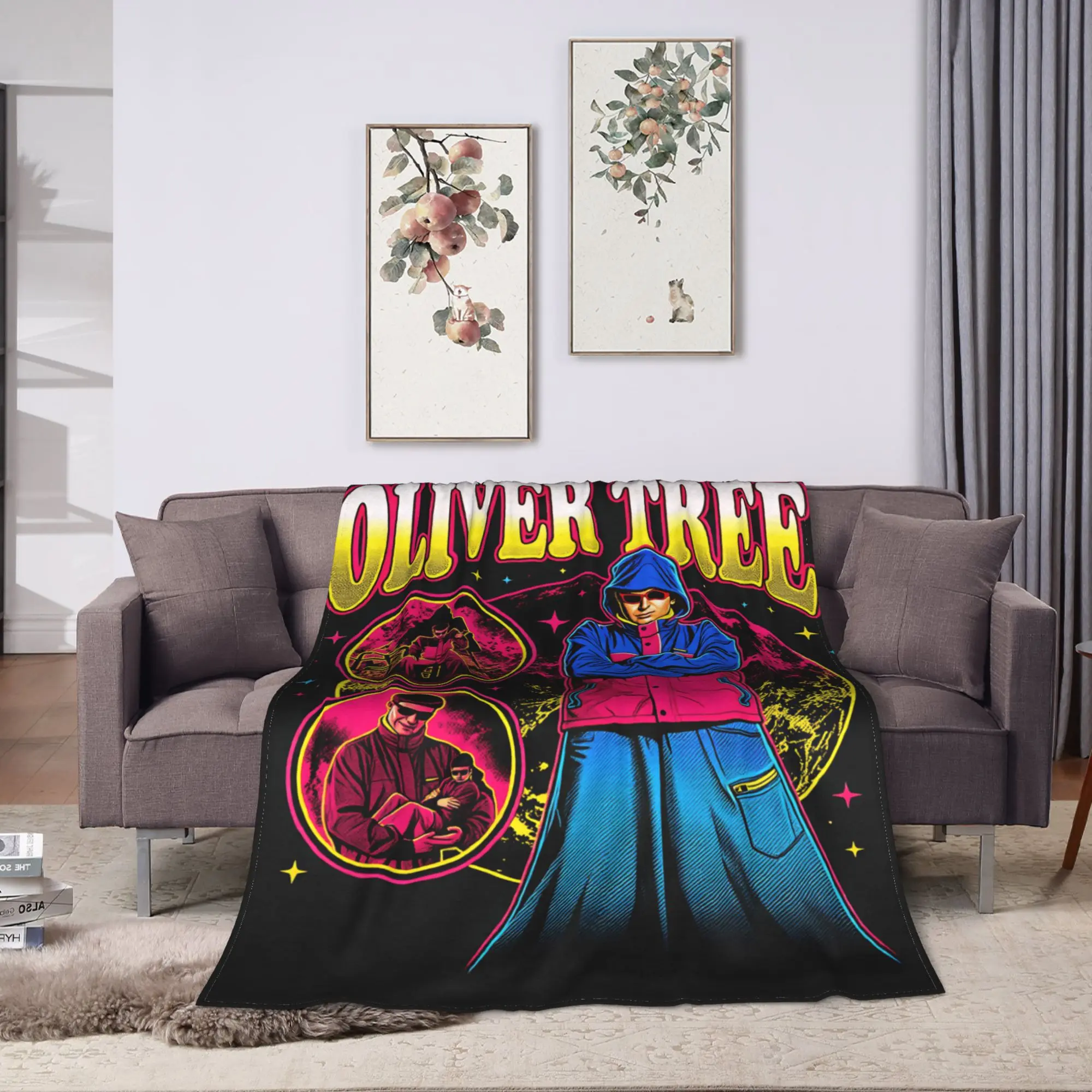In loving memory OT Oliver Tree Rest In Peace 1993 to 2026 Memorial Throw Blanket Super Soft Print Blanket Bedspread Bed Cover