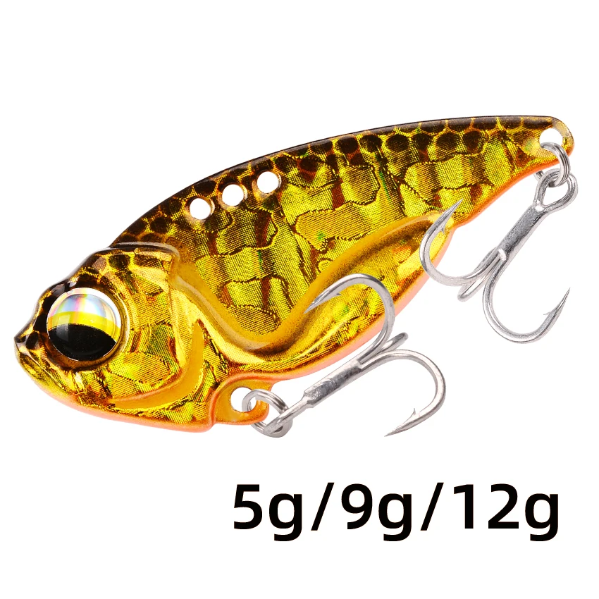 VIB Spoon Fishing Lure 5g 9g 12g Metal Spinner Fishing Bait Crankbait Bass Artificial Hard Baits Cicada VIB Fishing Tackle