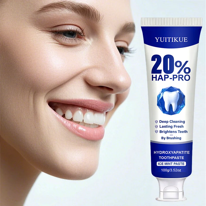 YUITIKUE 20% HAP-PRO Hydroxyapatite Toothpaste 100g Ice Mint Deep Clean Brighten Teeth Long Fresh Breath Oral Care Paste