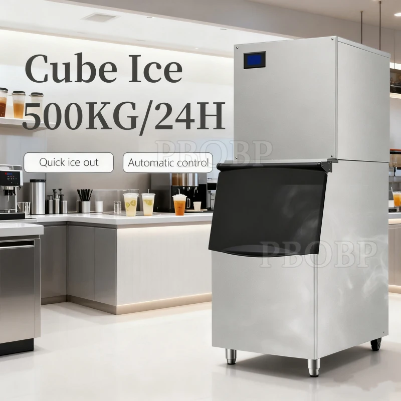 Stainless Steel Dice Cuber Air Cooling Commercial 250KG/24 Ice Maker Ice Making Machine