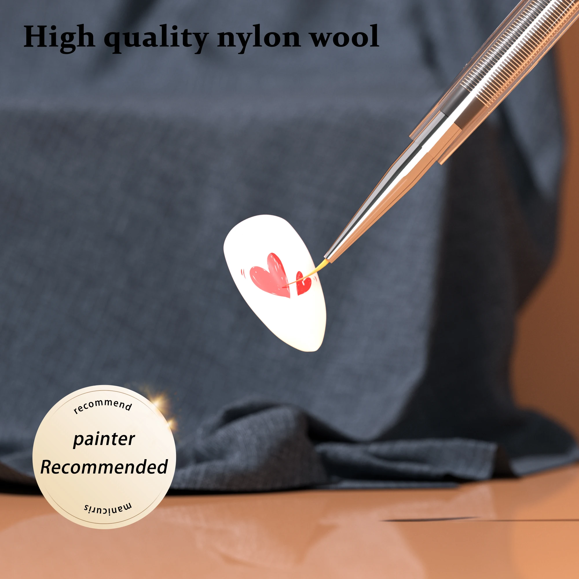 فرشاة فنية تلسكوبية محملة بنابض، تصميم فرشاة تلسكوبية قابلة للفصل، سهلة التخزين، مناسبة لصالونات الأظافر. #5