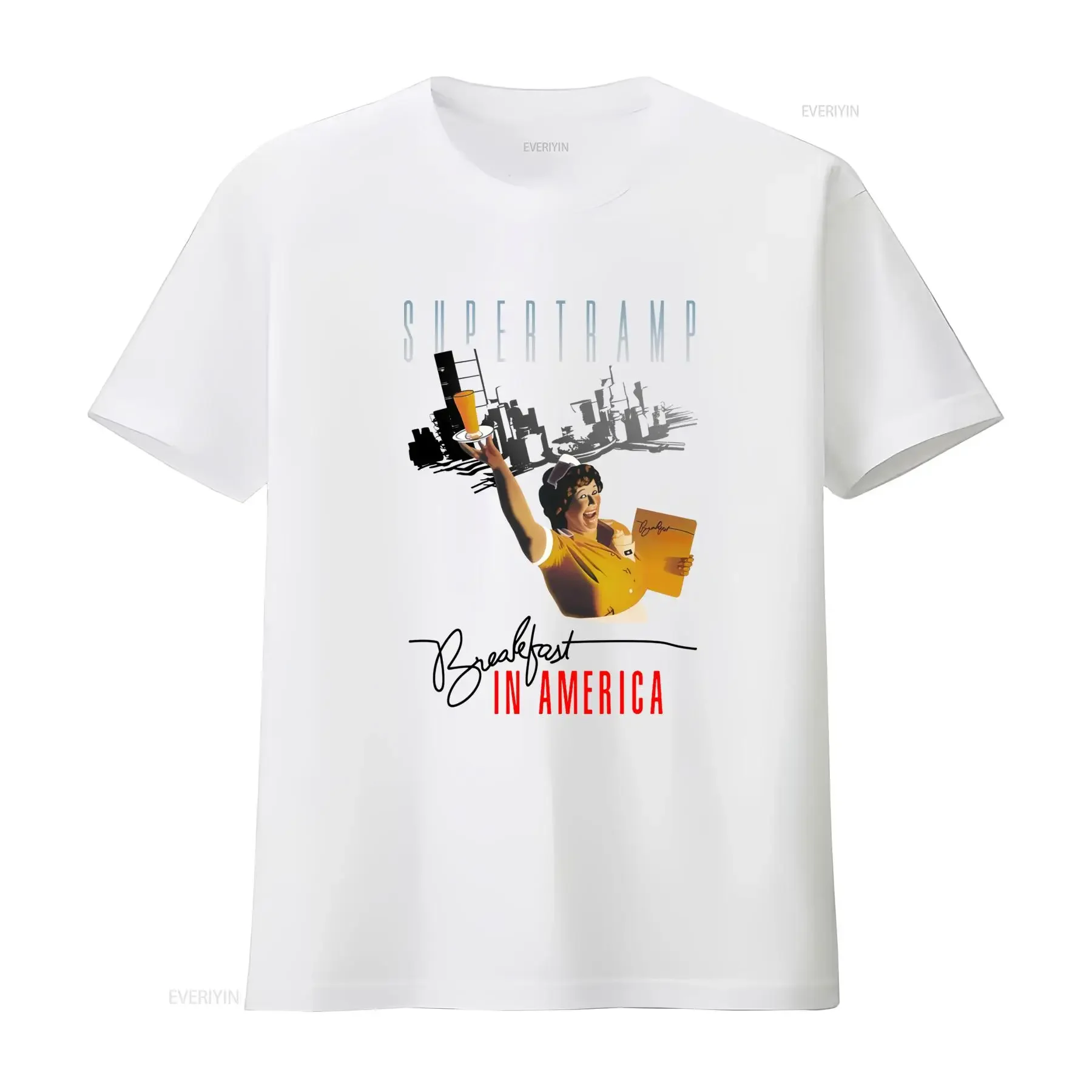 Seltenes SUPERTRAMP Breakfast In America 40th ANNIVERSARY 2019 TOUR T-Shirt, mittelgroß, Vintage, gewaschen, leicht unisex